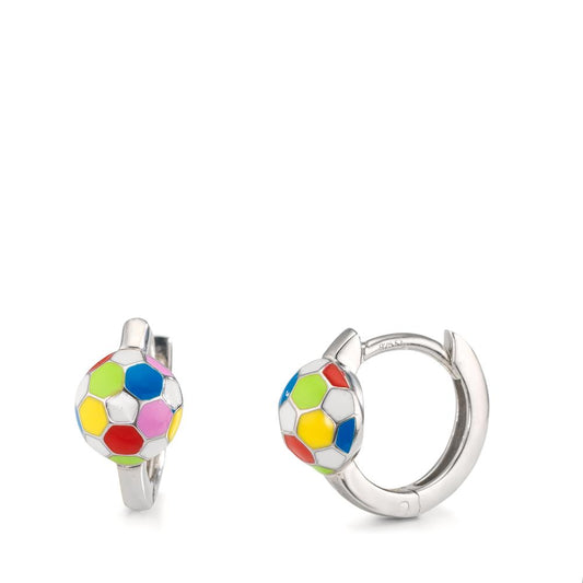Orecchini circolari Argento rodiato Calcio