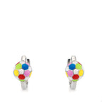 Orecchini circolari Argento rodiato Calcio