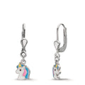 Orecchini Argento rodiato Unicorno