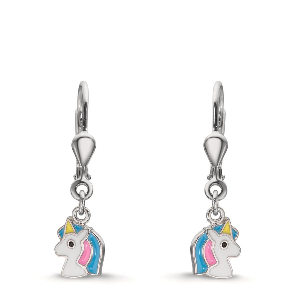 Orecchini Argento rodiato Unicorno