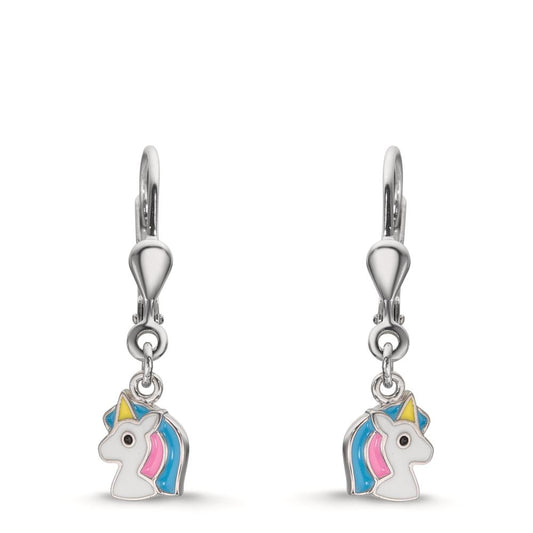 Orecchini Argento rodiato Unicorno