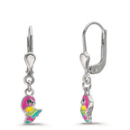 Orecchini Argento rodiato Pappagallo