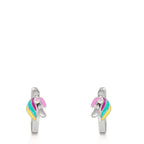 Orecchini circolari Argento rodiato Cavallo