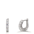 Orecchini circolari Argento Zirconia 16 pietra rodiato