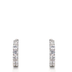 Orecchini circolari Argento Zirconia 16 pietra rodiato