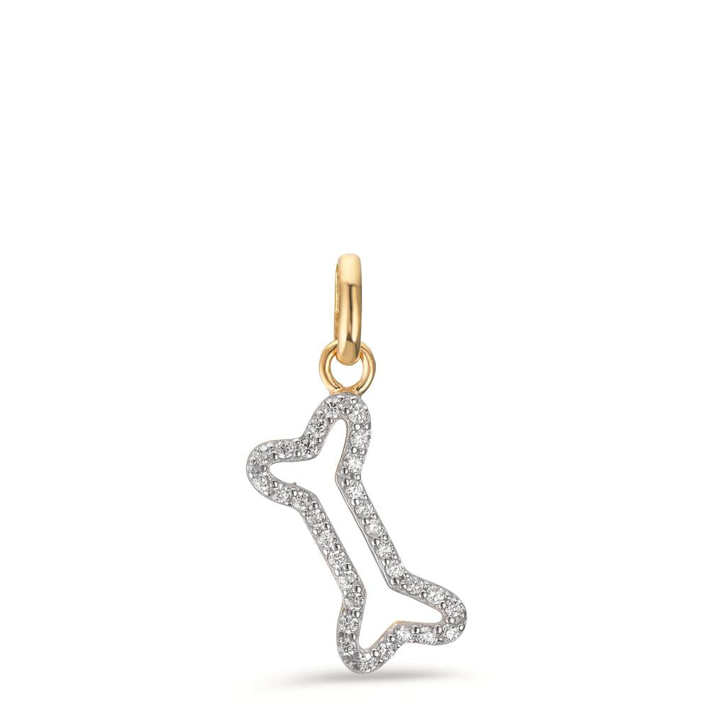 Ciondolo Oro giallo 375/9K Zirconia
