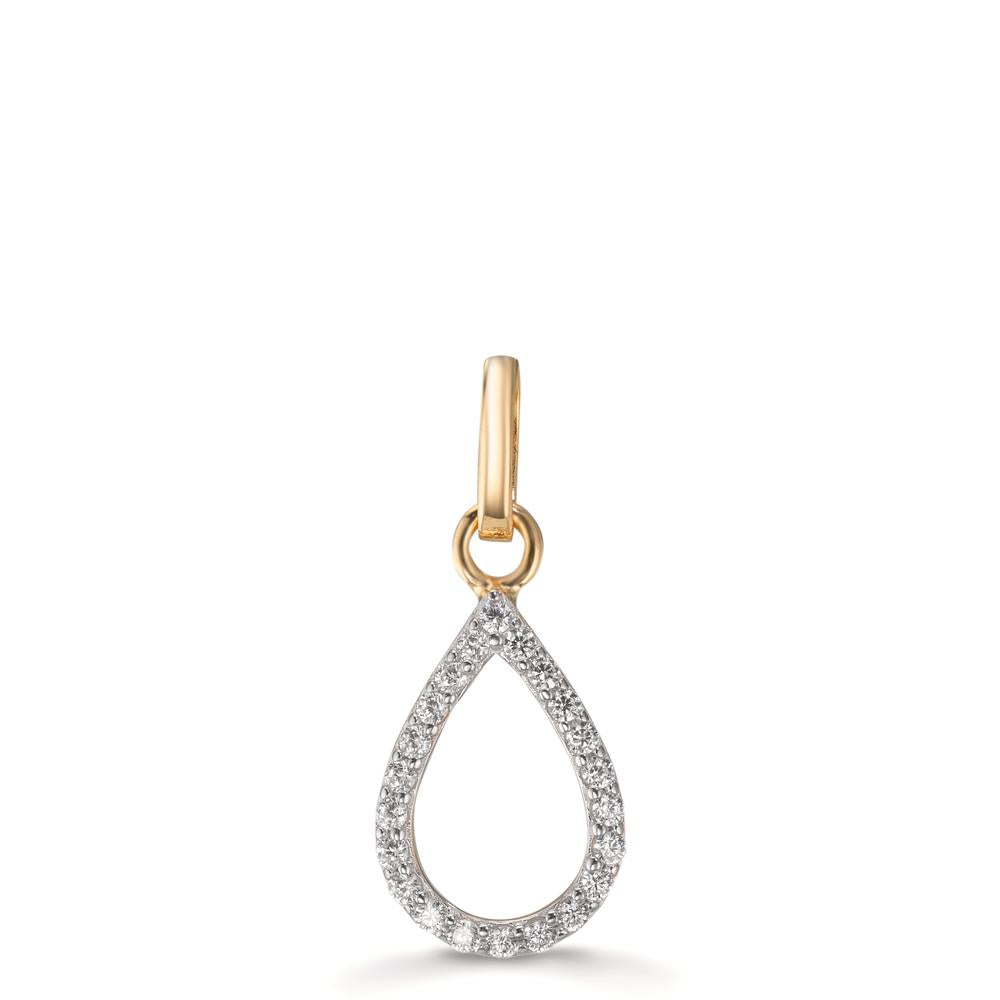 Ciondolo Oro giallo 375/9K Zirconia