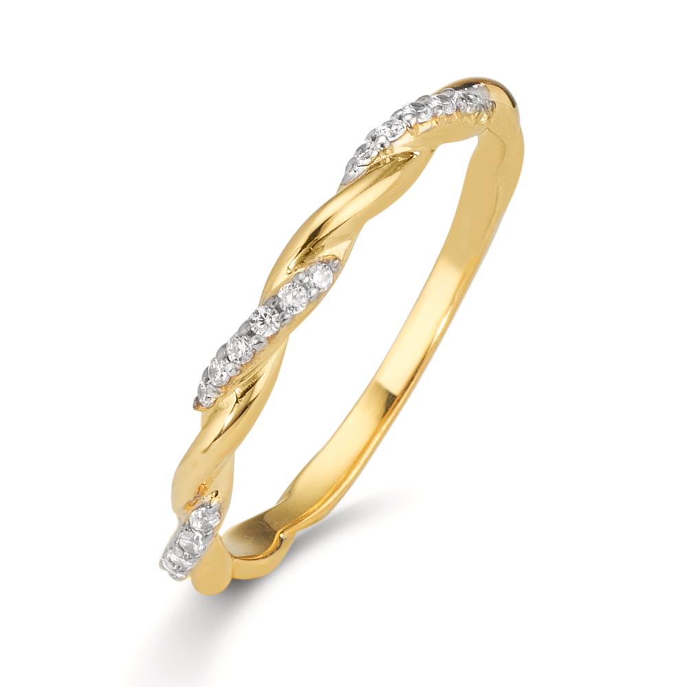 Anello Oro giallo 375/9K Zirconia 18 pietra
