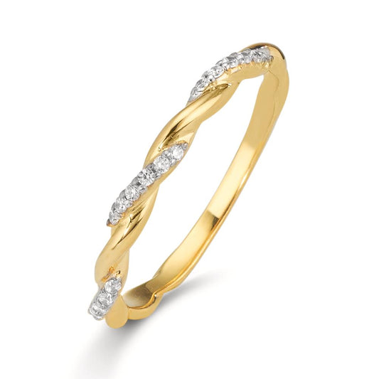 Anello Oro giallo 375/9K Zirconia 18 pietra