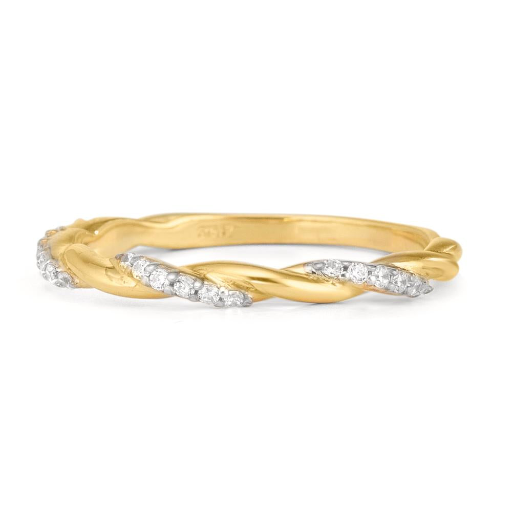Anello Oro giallo 375/9K Zirconia 18 pietra