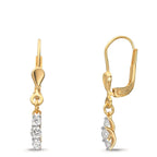 Orecchini Oro giallo 375/9K Zirconia 6 pietra