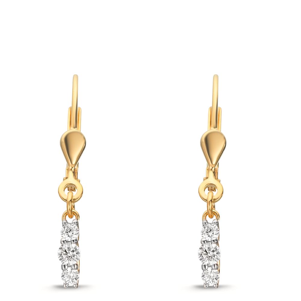 Orecchini Oro giallo 375/9K Zirconia 6 pietra