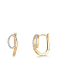 Orecchini circolari Oro giallo 375/9K Zirconia