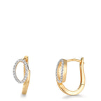 Orecchini circolari Oro giallo 375/9K Zirconia