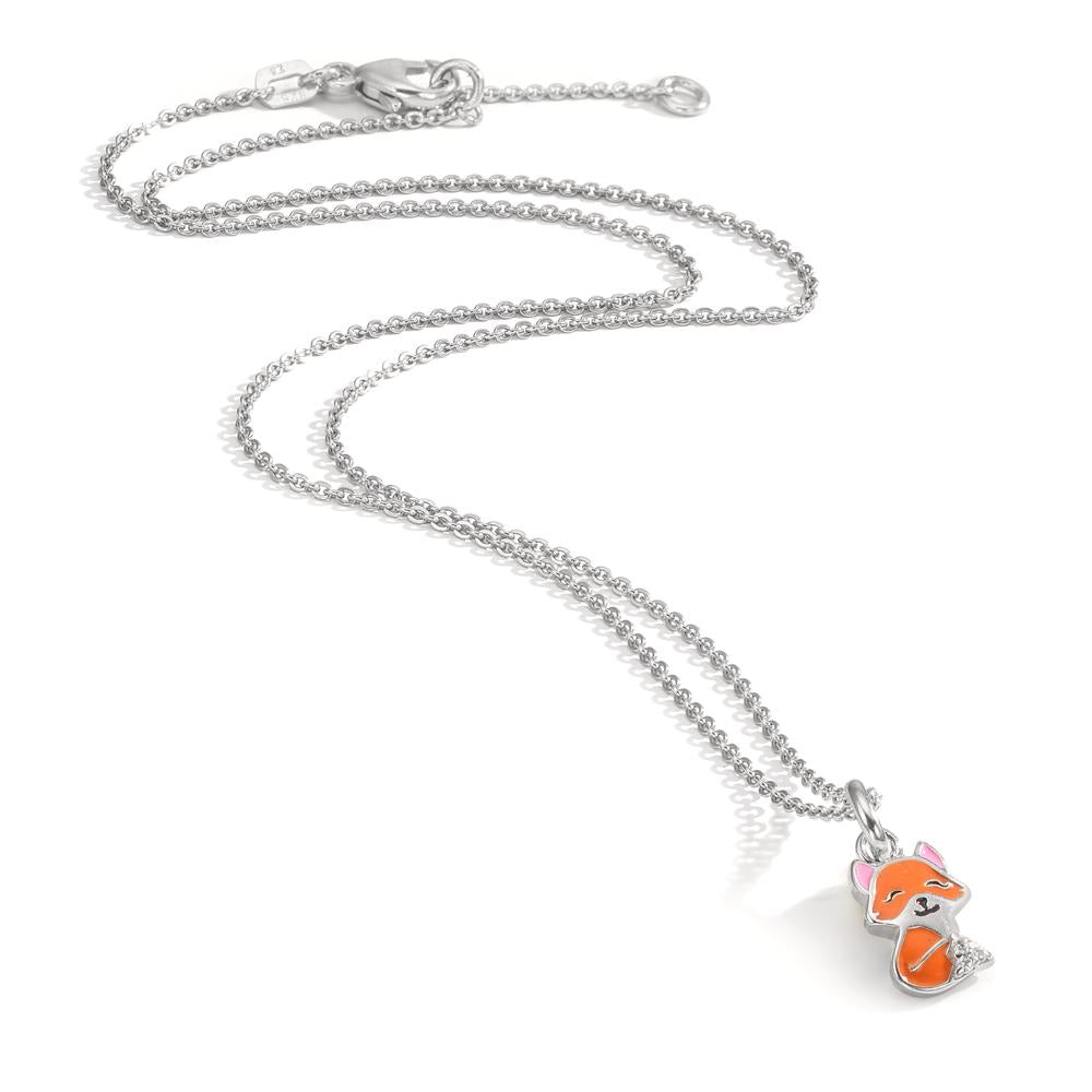 Catena con ciondolo Argento rodiato Volpe 36-38 cm