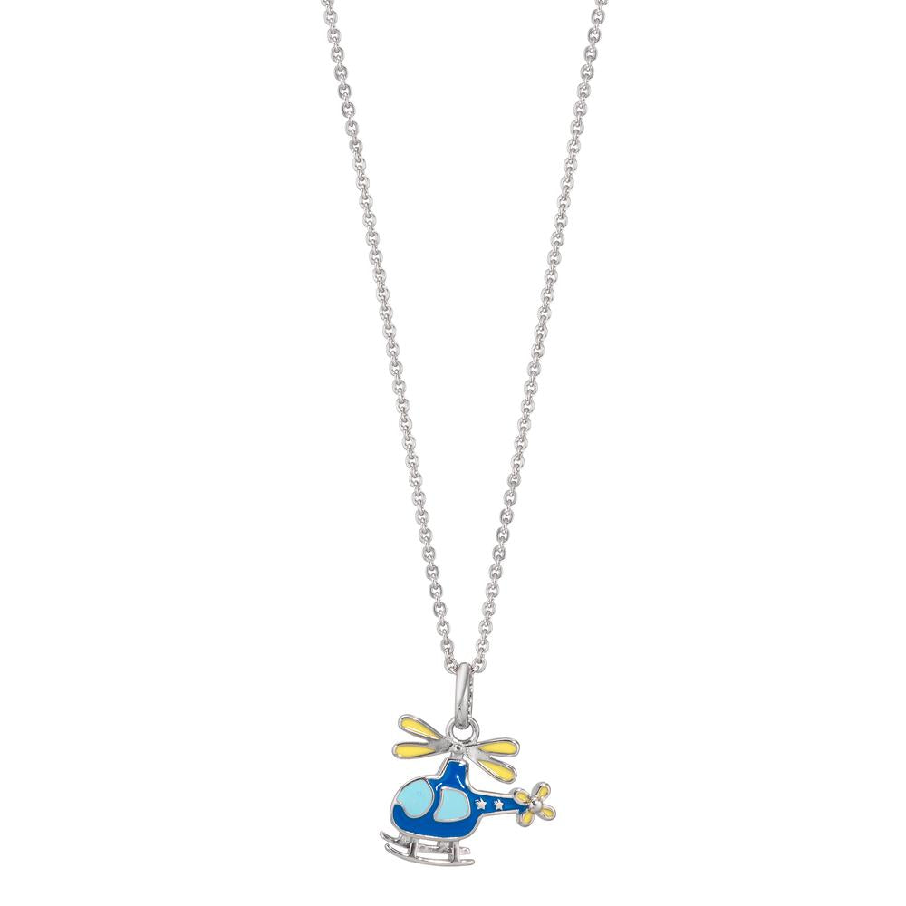 Catena con ciondolo Argento rodiato Elicottero 38-40 cm