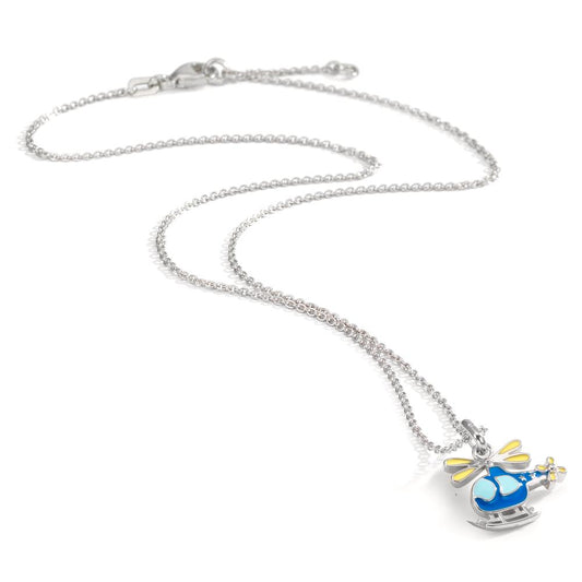 Catena con ciondolo Argento rodiato Elicottero 38-40 cm