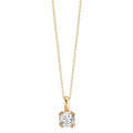 Catena con ciondolo Oro giallo 375/9K Zirconia 40-42 cm