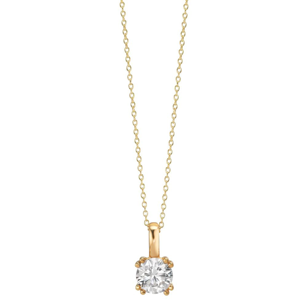 Catena con ciondolo Oro giallo 375/9K Zirconia 40-42 cm