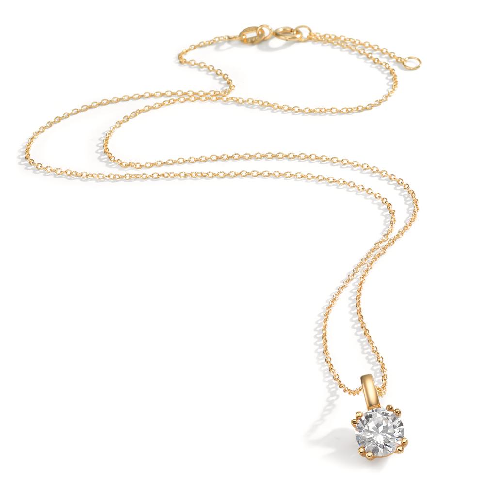Catena con ciondolo Oro giallo 375/9K Zirconia 40-42 cm