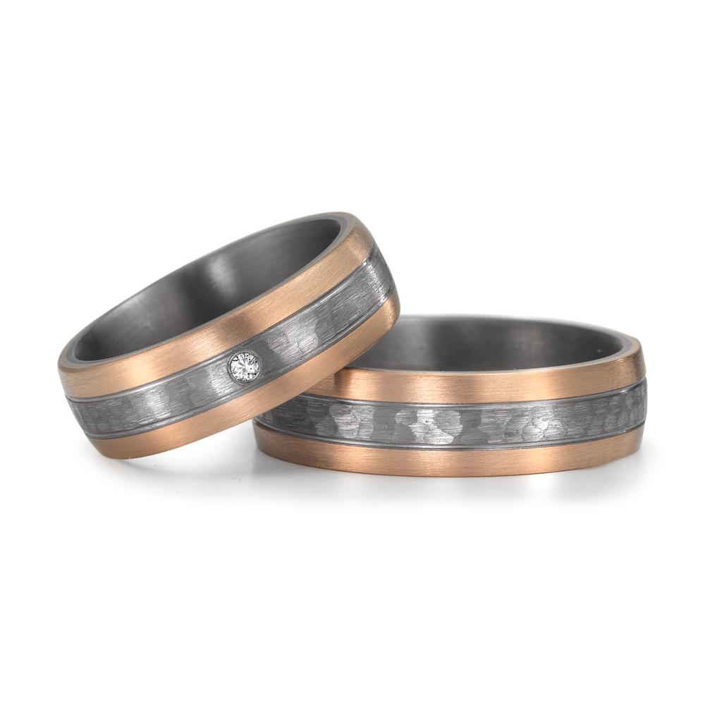 Anello del partner 999 Tantalio, Oro rosa 585/14 kt