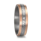 Anello del partner 999 Tantalio, Oro rosa 585/14 kt Diamante 0.02 ct, w-si