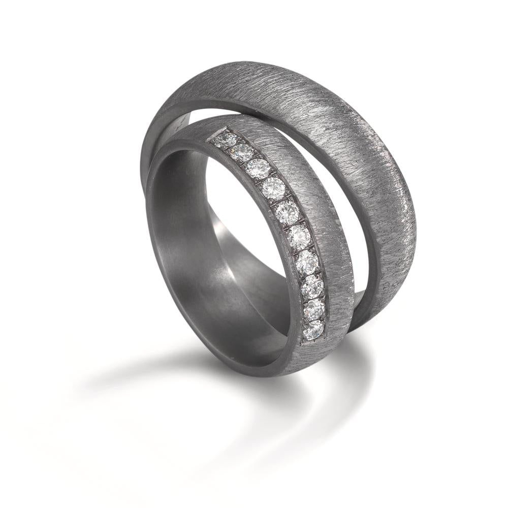 Anello del partner 999 Tantalio Laboratorio di diamanti coltivato 0.25 ct, 10 pietra, tw-vsi