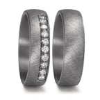 Anello del partner 999 Tantalio Laboratorio di diamanti coltivato 0.25 ct, 10 pietra, tw-vsi
