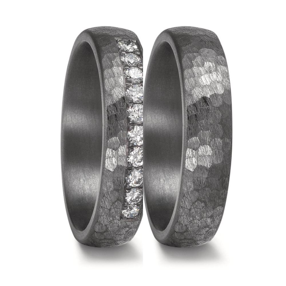 Anello del partner 999 Tantalio Laboratorio di diamanti coltivato 0.25 ct, 10 pietra, tw-vsi
