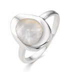 Anello Argento Madreperla bianco Ø14.5 mm