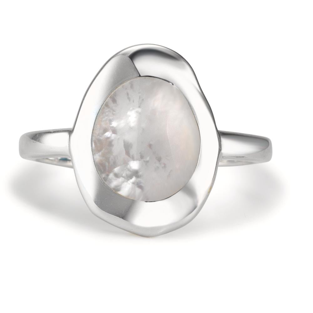 Anello Argento Madreperla bianco Ø14.5 mm