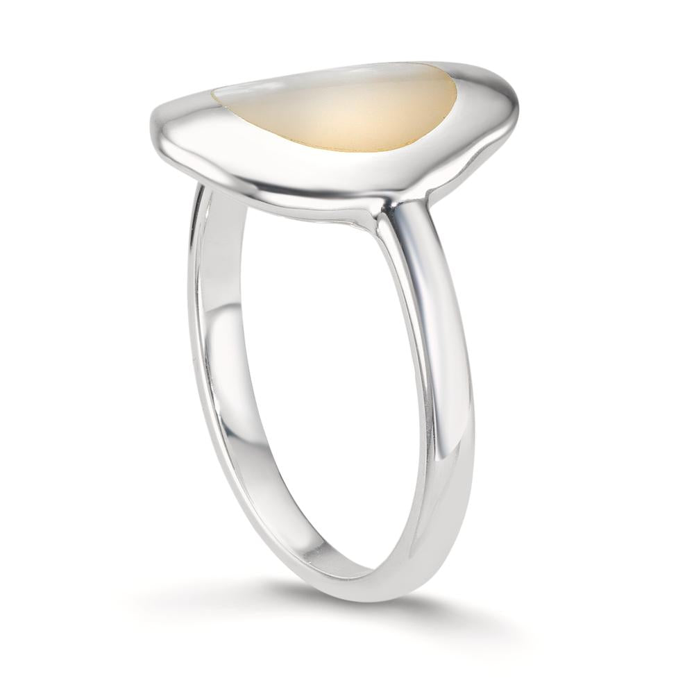 Anello Argento Madreperla bianco Ø14.5 mm