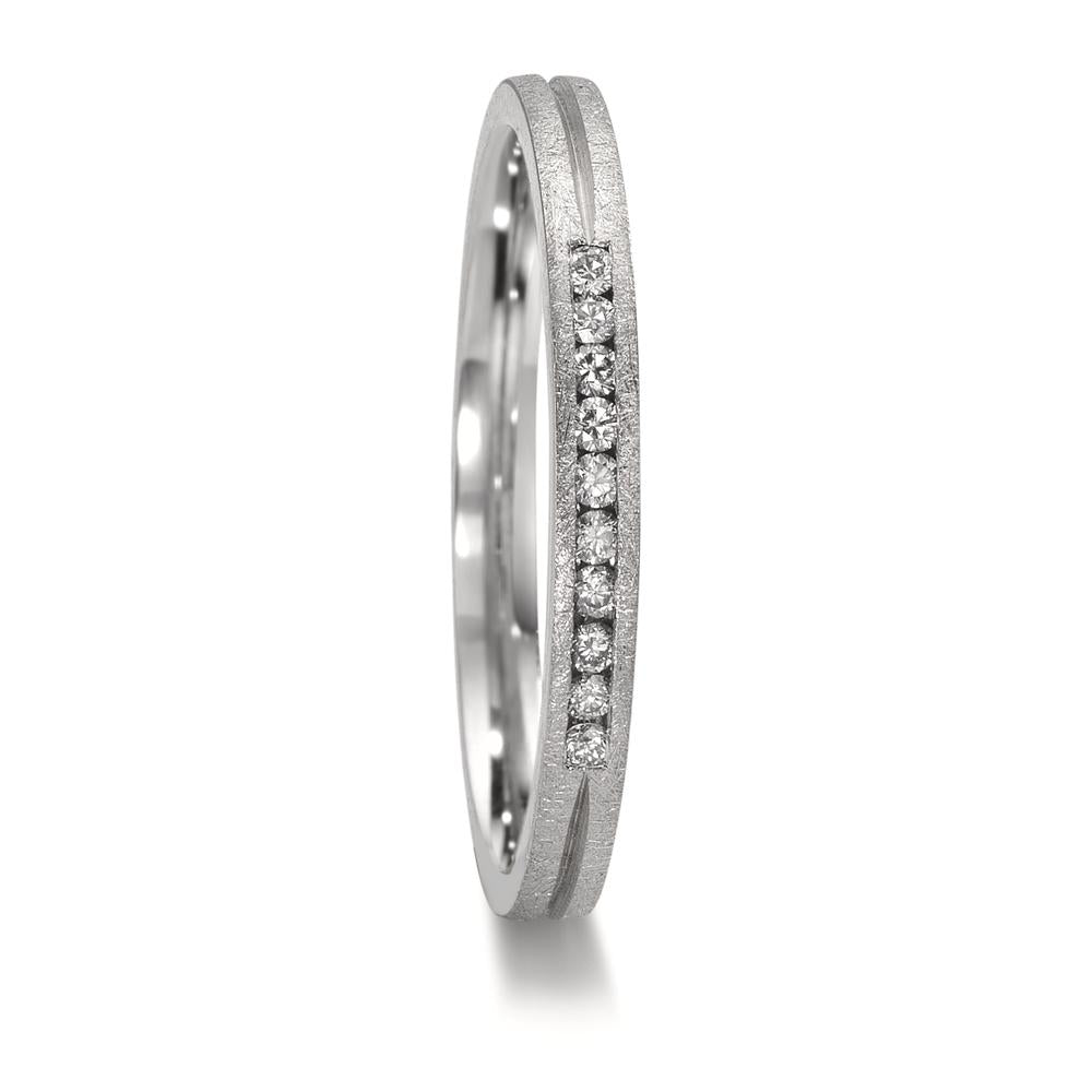 Anello del partner Platino 950 Diamante 0.075 ct, 10 pietra, w-si