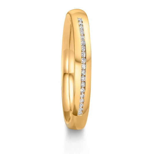Anello del partner Oro giallo 750/18 carati Diamante 0.095 ct, w-si