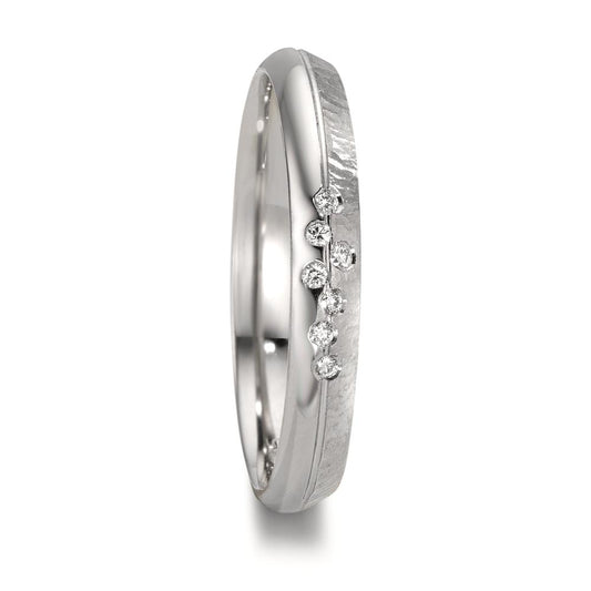 Anello del partner Platino 950 Diamante 0.035 ct, 7 pietra, w-si