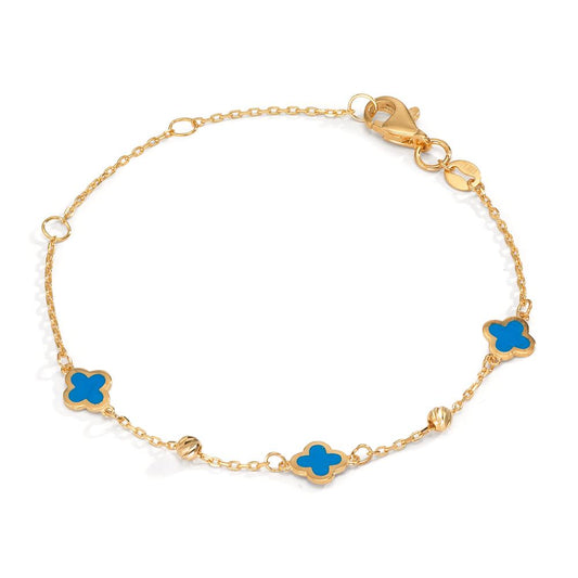 Bracciale Oro giallo 375/9K laccato Fiore 12-16 cm