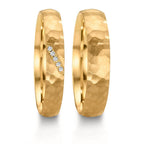 Anello del partner Oro giallo 750/18 carati Diamante 0.02 ct, 4 pietra, w-si
