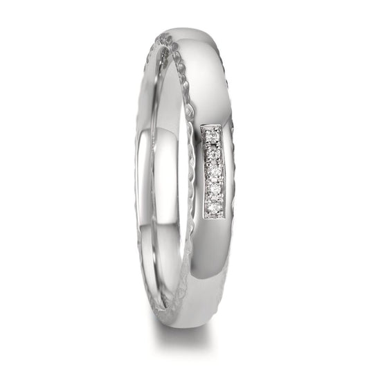 Anello del partner Platino 950 Diamante 0.02 ct, 5 pietra, w-si