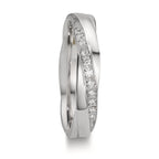 Anello del partner Oro bianco 750/18 carati Diamante 0.097 ct, 11 pietra, w-si