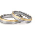 Anello del partner Acciaio inossidabile, Oro giallo 375/9K