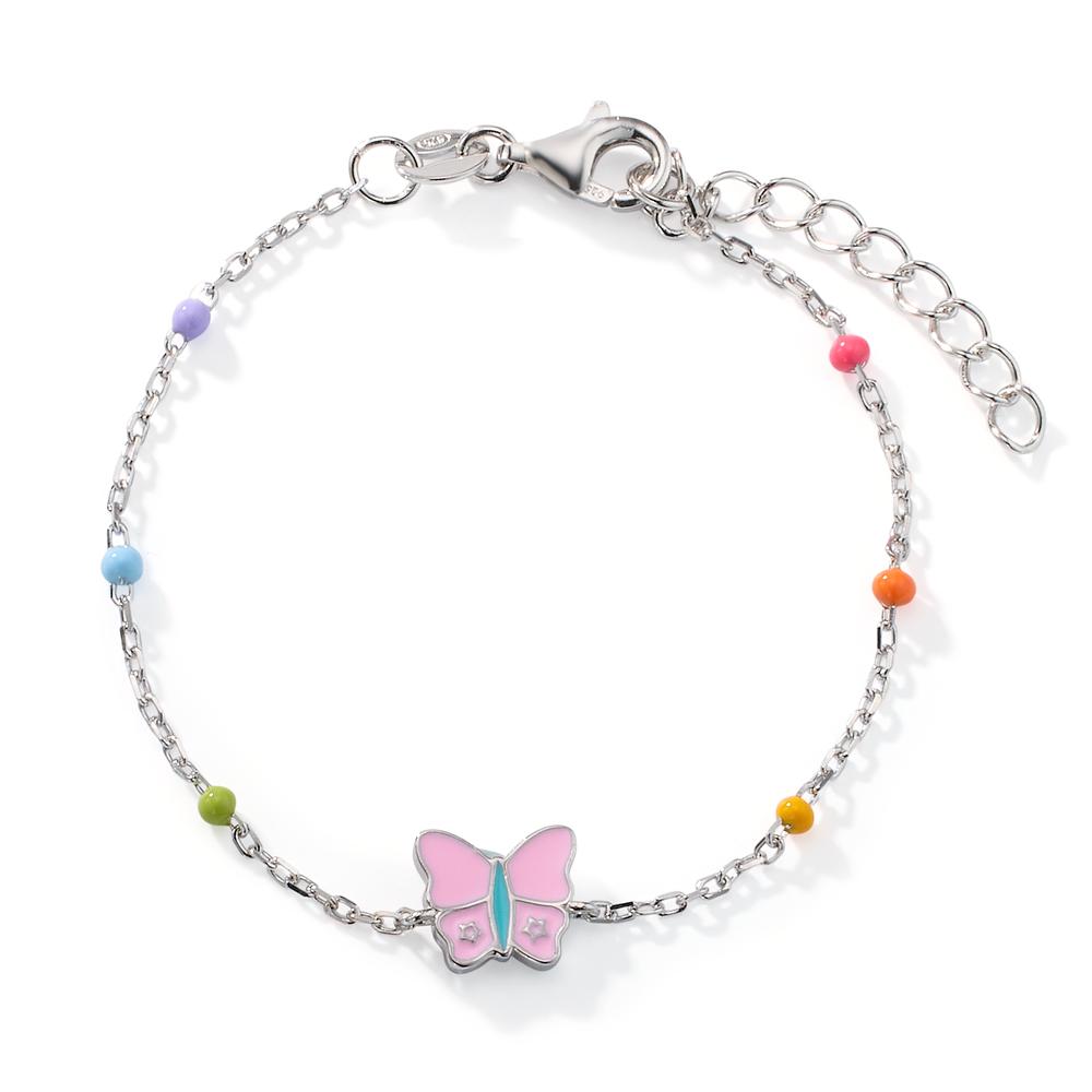 Bracciale Argento rodiato Farfalla 16-19 cm