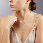Collana Argento Zirconia rodiato 40-42 cm