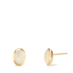 Orecchini a bottone Oro giallo 375/9K Opale 2 pietra