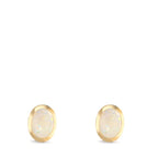 Orecchini a bottone Oro giallo 375/9K Opale 2 pietra