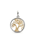 Ciondolo Oro giallo 375/9K, Oro bianco 375/9K Albero della vita Ø14 mm