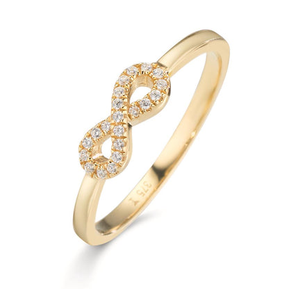 Anello Oro giallo 375/9K Zirconia Infinito