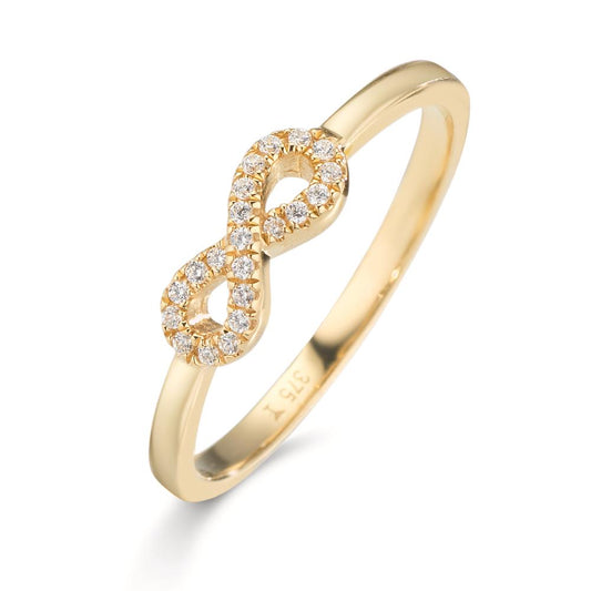 Anello Oro giallo 375/9K Zirconia Infinito