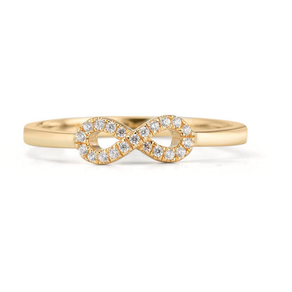 Anello Oro giallo 375/9K Zirconia Infinito