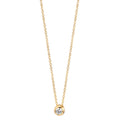 Collana Oro giallo 750/18 carati Diamante 0.05 ct, w-si 42-45 cm