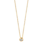 Collana Oro giallo 750/18 carati Diamante 0.05 ct, w-si 42-45 cm